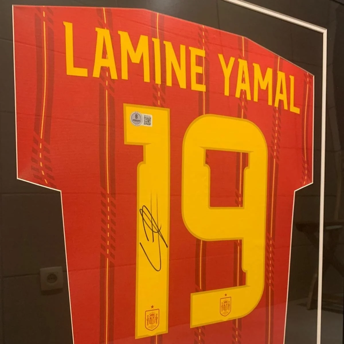Lamine Yamal Signed Spain Shirt